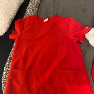 Dickies red scrub set